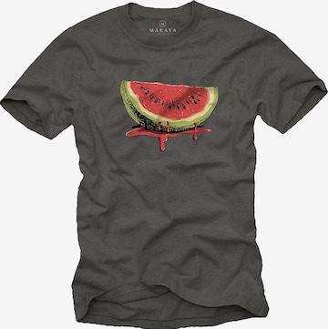 MAKAYA Shirt 'Watermelon' in Grey: front