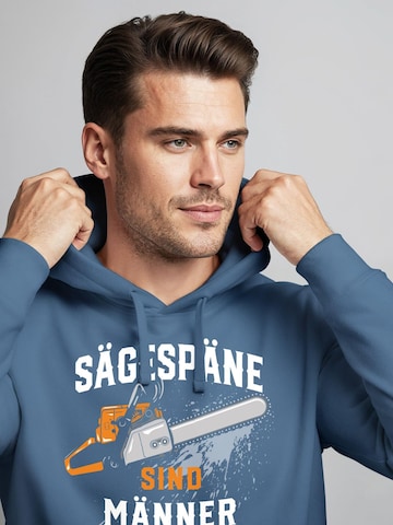 Neverless Sweatshirt 'Männerglitzer' in Blue