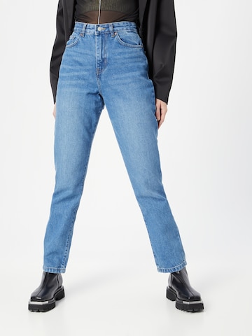 Nasty Gal Tapered Jeans in Blue: front