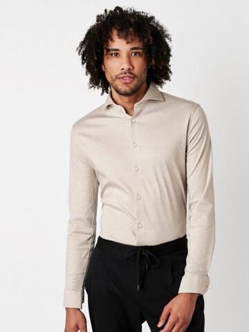 DESOTO Slim fit Overhemd in Beige