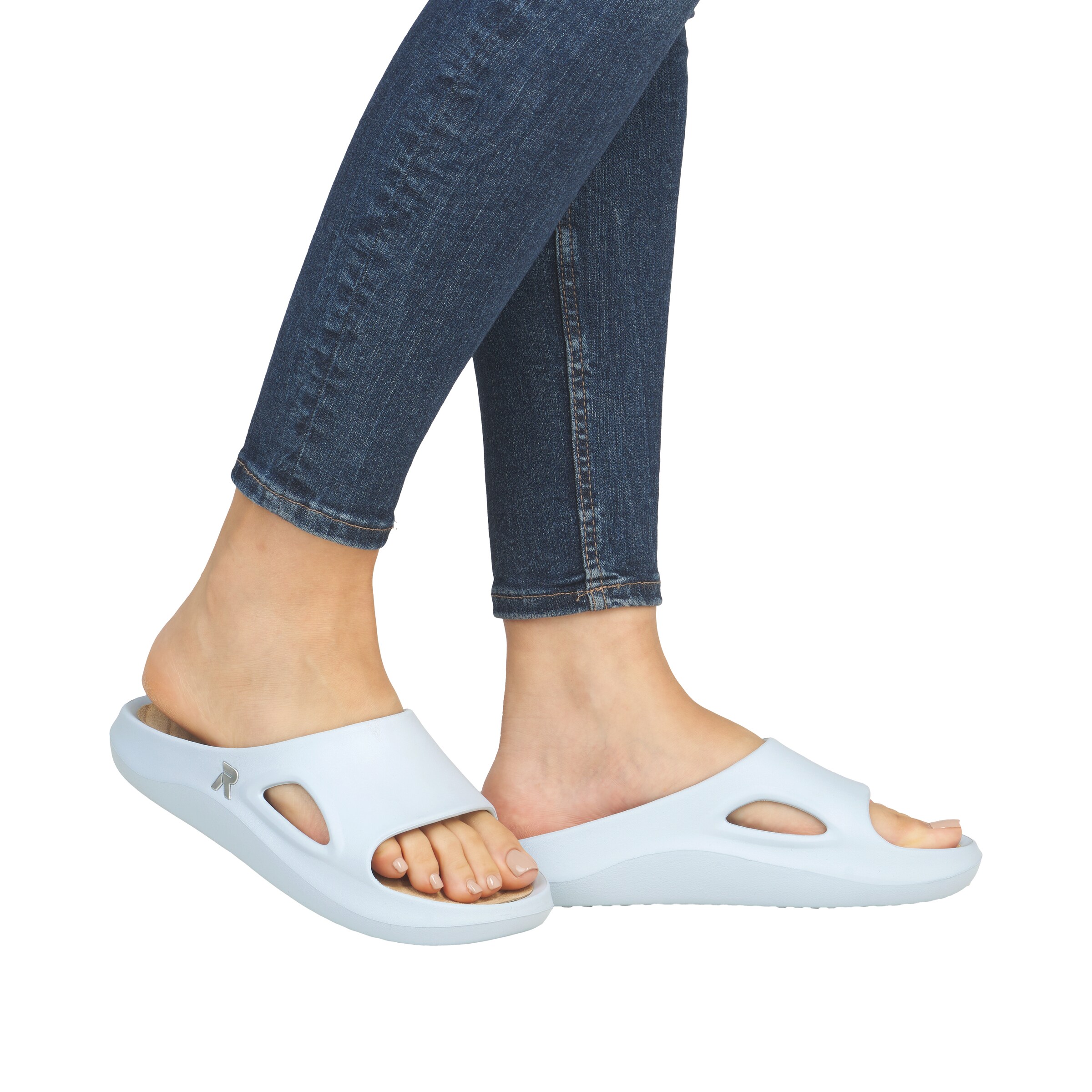 Mule Rieker Sport en bleu : devant