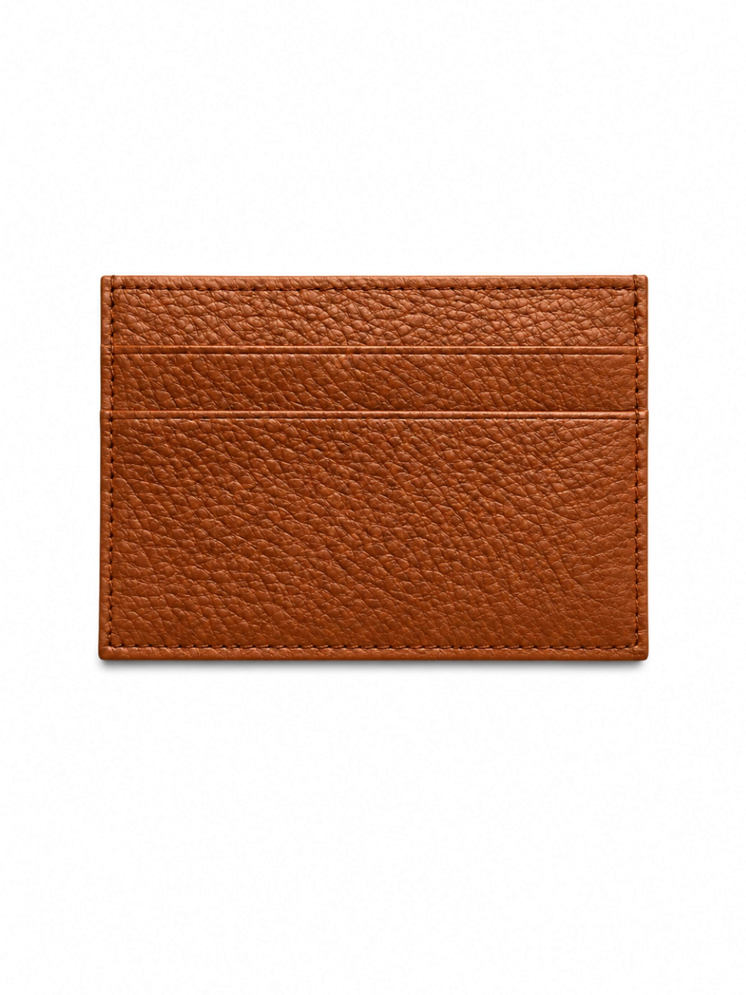 Laurent Vergne Wallet 'Millau- Leather Cardholder - Cognac' in Brown: front