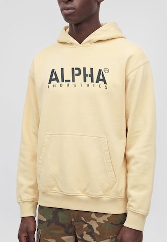 Felpa 'Stencil' di ALPHA INDUSTRIES in bianco