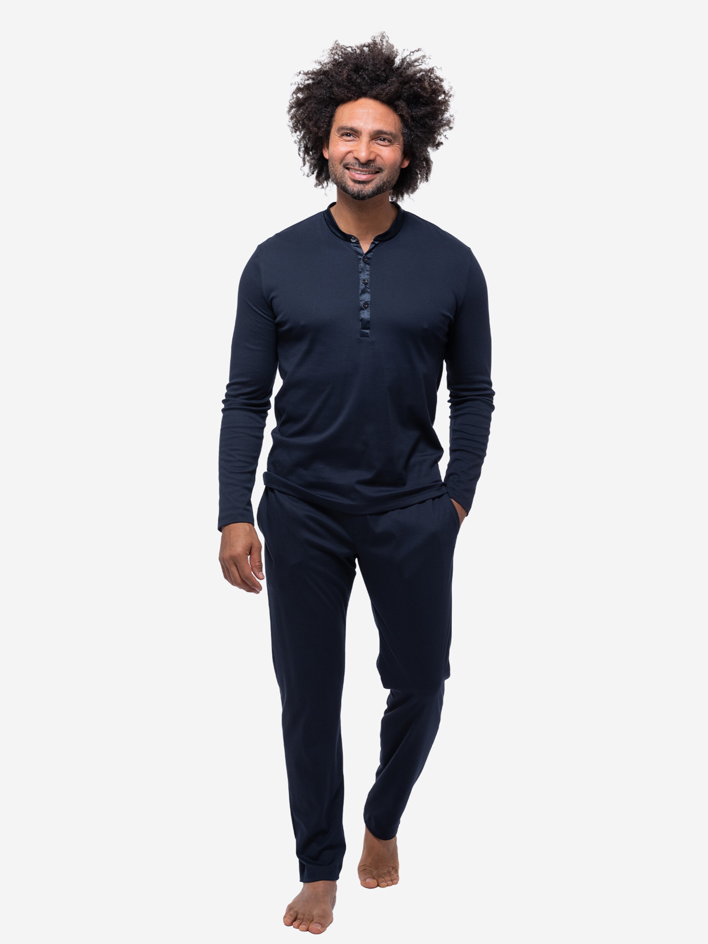 Mey Pyjama lang 'Aarhus'‌‌‌‌‌ in Blau