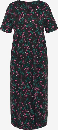 Ulla Popken Robe en vert / rose / noir, Vue avec produit