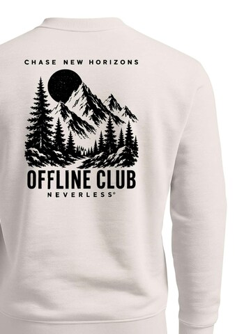Neverless Sweatshirt 'Offline Club'‌‌ in Beige