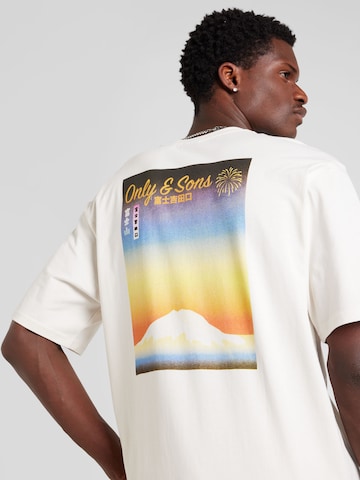 Only & Sons T-shirt 'KOLT' i vit