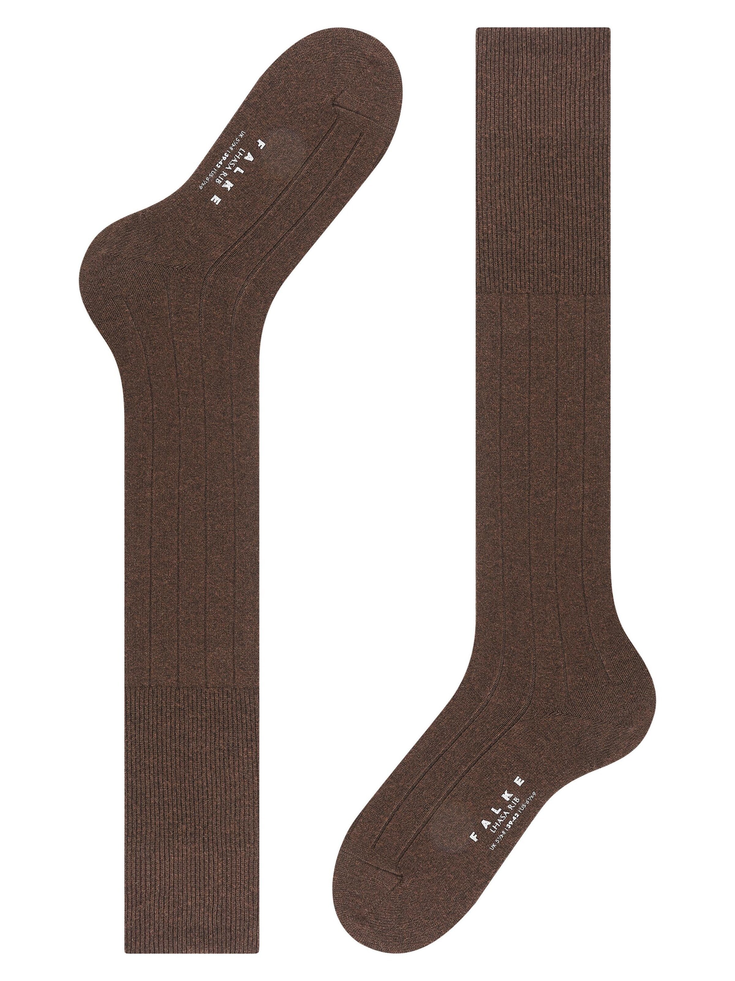 FALKE Knee High Socks 'Lhasa Rib' in Brown