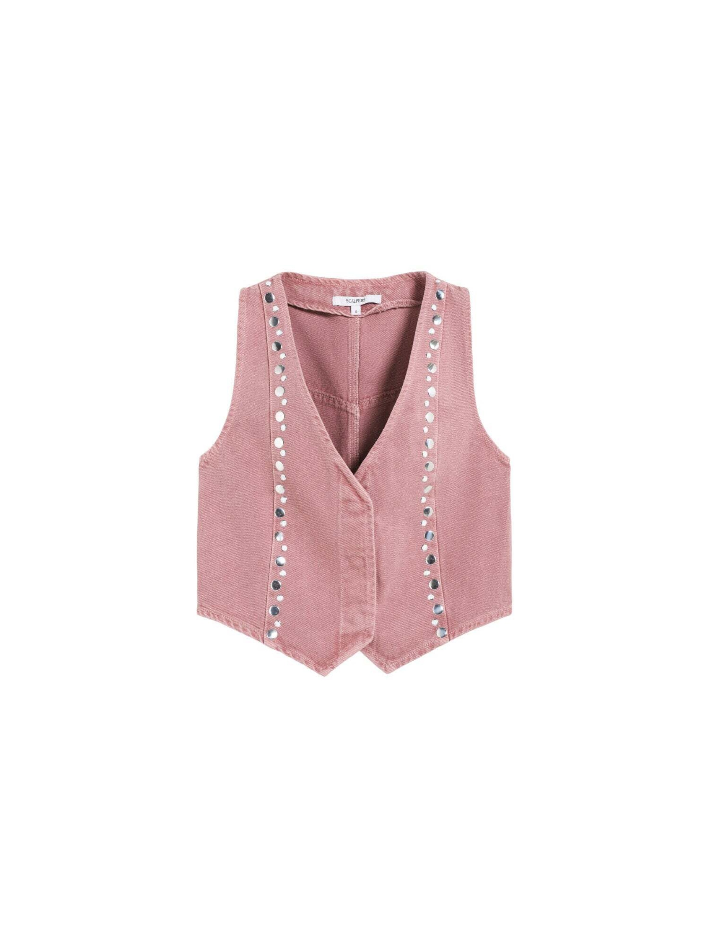 Scalpers Vest in Pink: front