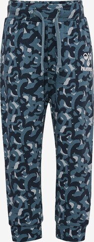 Hummel Tapered Broek in Blauw: voorkant