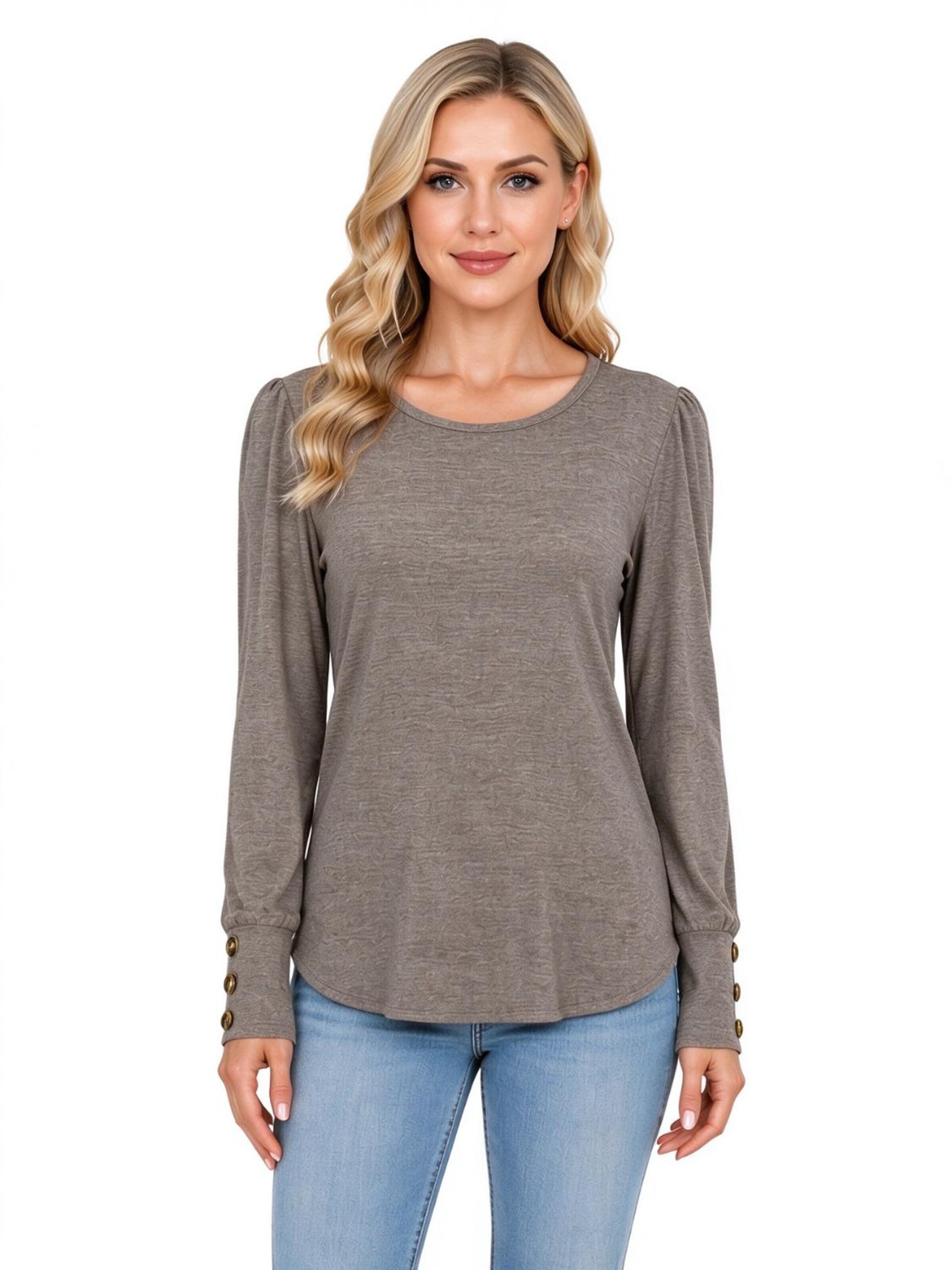 Yesfashion Shirt in Bruin: voorkant
