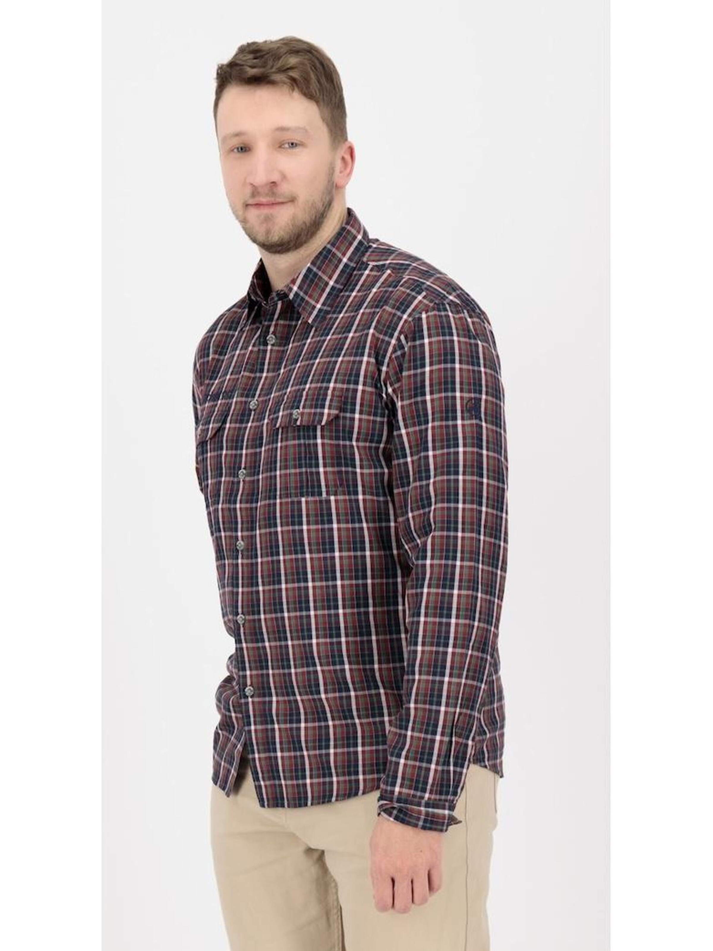 deproc Regular Fit Hemd 'DENVER II Men'‌‌‌‌‌‌ in Rot