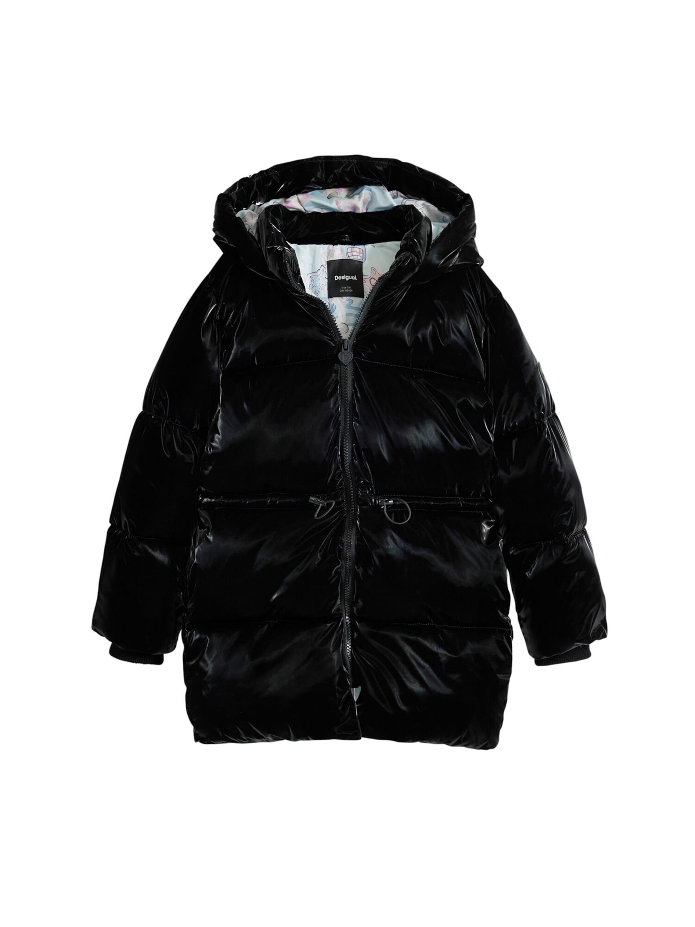 Geacă de iarnă de la Desigual pe negru: față