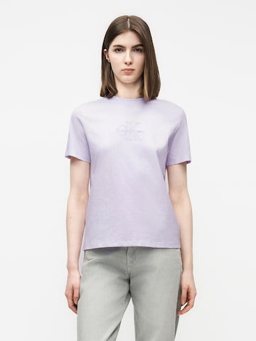 Calvin Klein Jeans Póló 'CLASSIC' - lila: elől