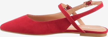 Aniston Ballet Flats with Strap in Red: front