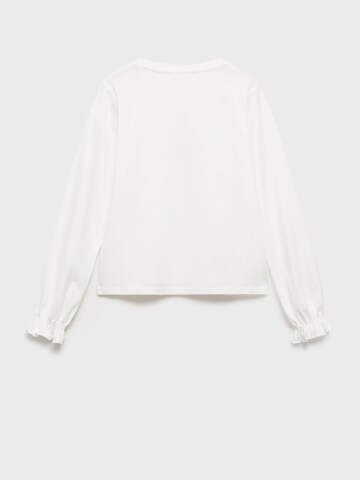 MANGO KIDS Shirt 'BONJOUR' in White