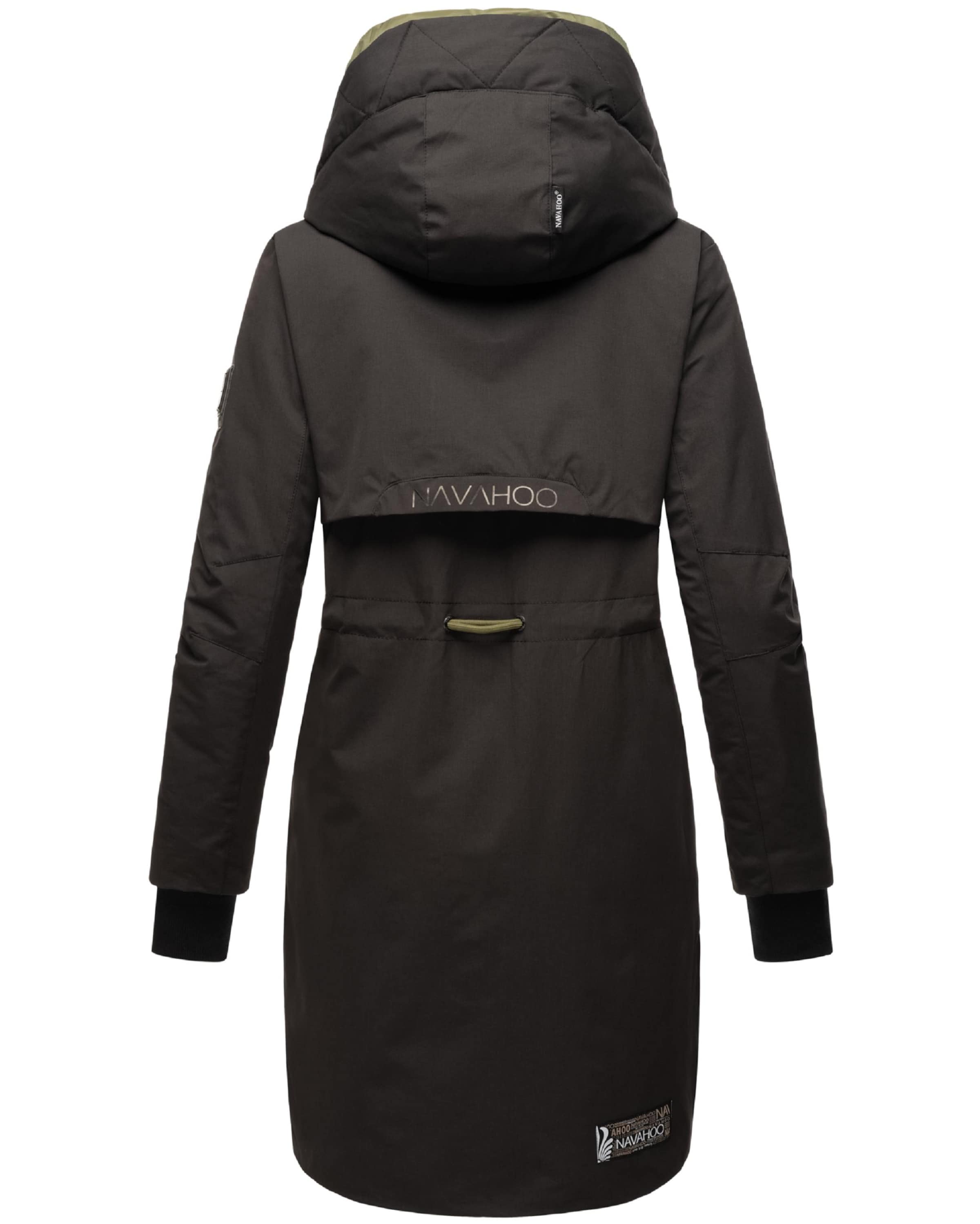 NAVAHOO Mantel 'Snowelf' in Schwarz