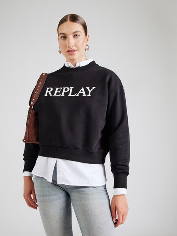 REPLAY Суичър в черно: отпред