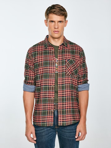 Coupe regular Chemise 'Koner' BIG STAR en vert : devant