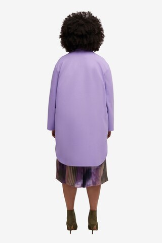 Ulla Popken Between-Seasons Coat in Purple