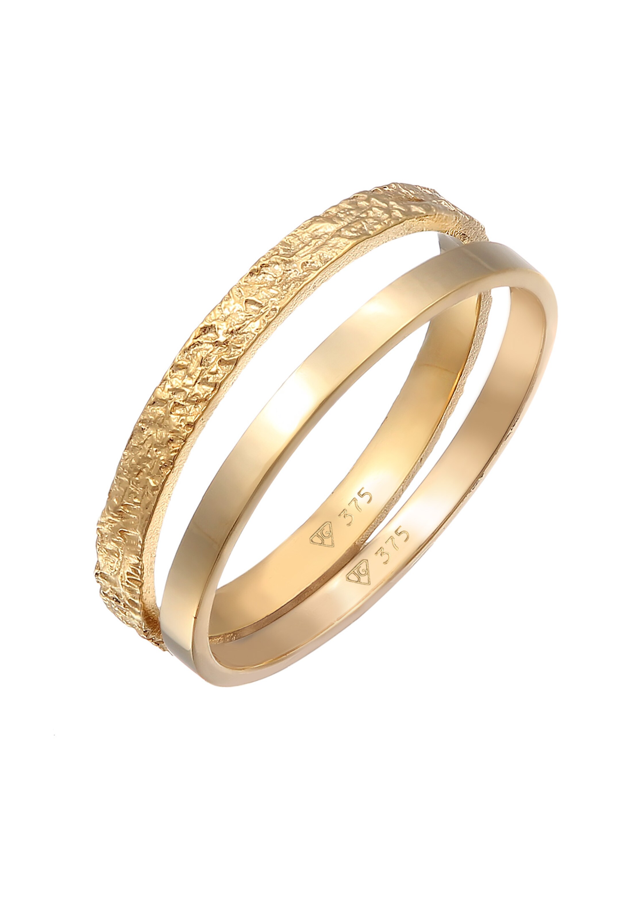 ELLI PREMIUM Ring Set in Gold: Vorderseite