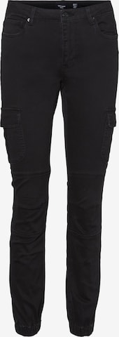 Coupe slim Jeans cargo 'IVY' VERO MODA en noir : devant