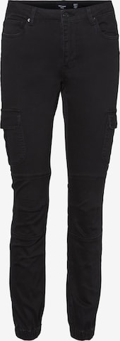 VERO MODA - Slimfit Pantalón vaquero cargo 'IVY' en negro: frente