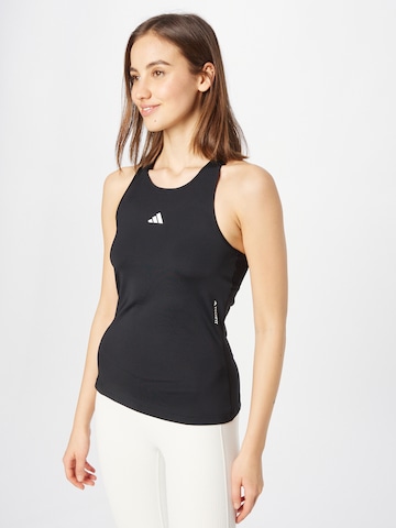ADIDAS PERFORMANCE Sports Top 'Techfit' in Black: front