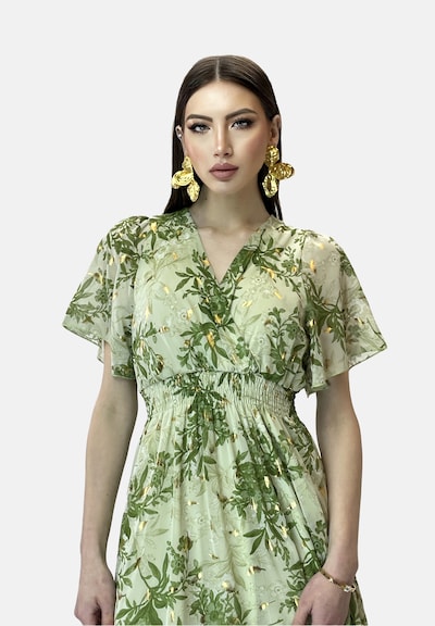 Elara Sommerkleid in 40-42 in pastellgelb / jade / pastellgrün, Produktansicht