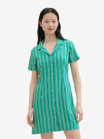 TOM TAILOR DENIM Košeľové šaty - Zelená: predná strana