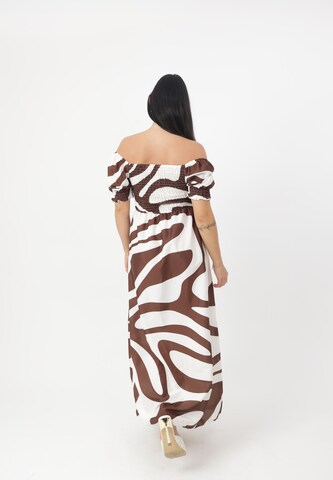 Elara Dress in Brown