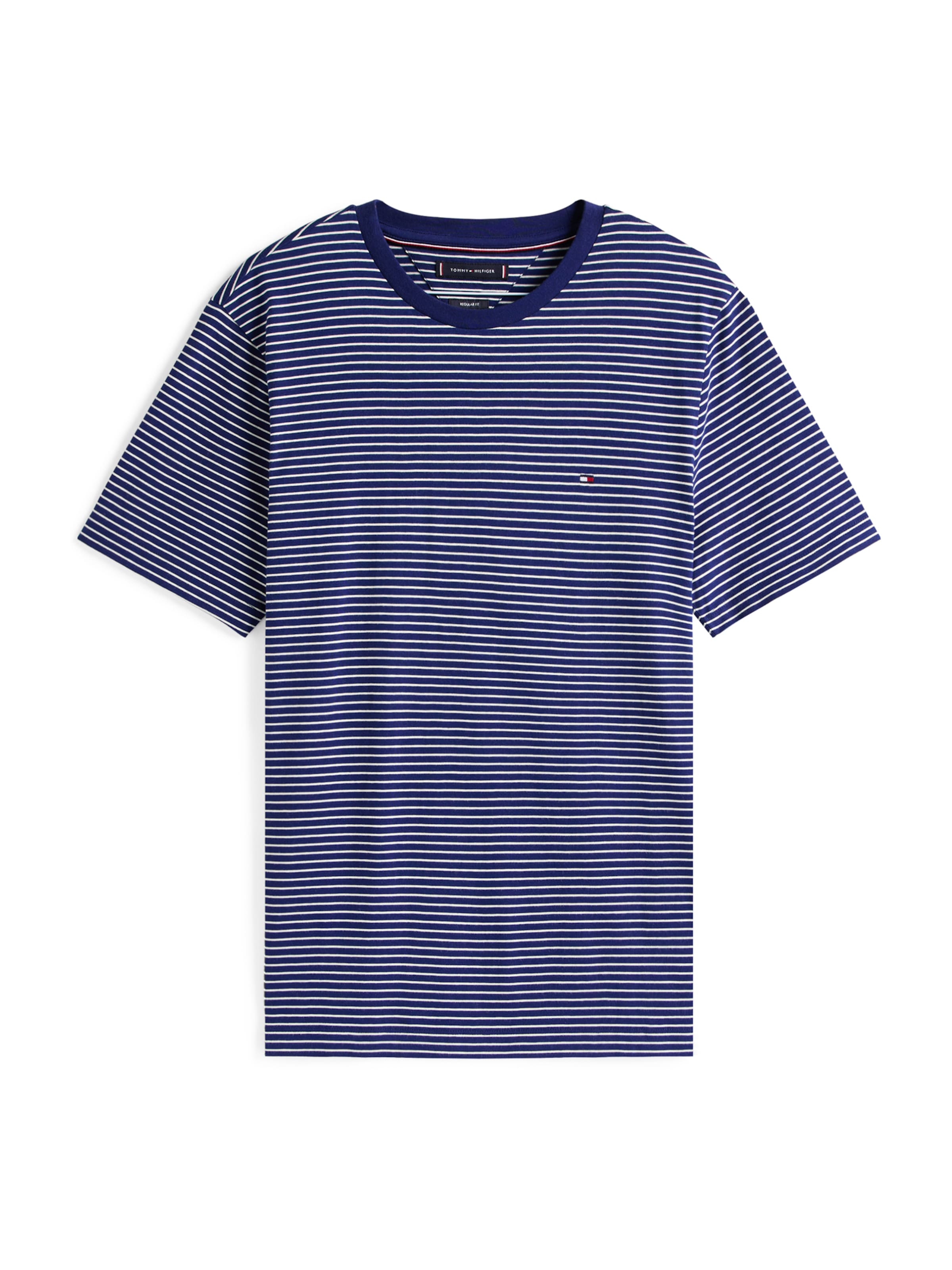 TOMMY HILFIGER Shirt 'ESS SEASONAL' in de kleur Blauw / Wit, Productweergave