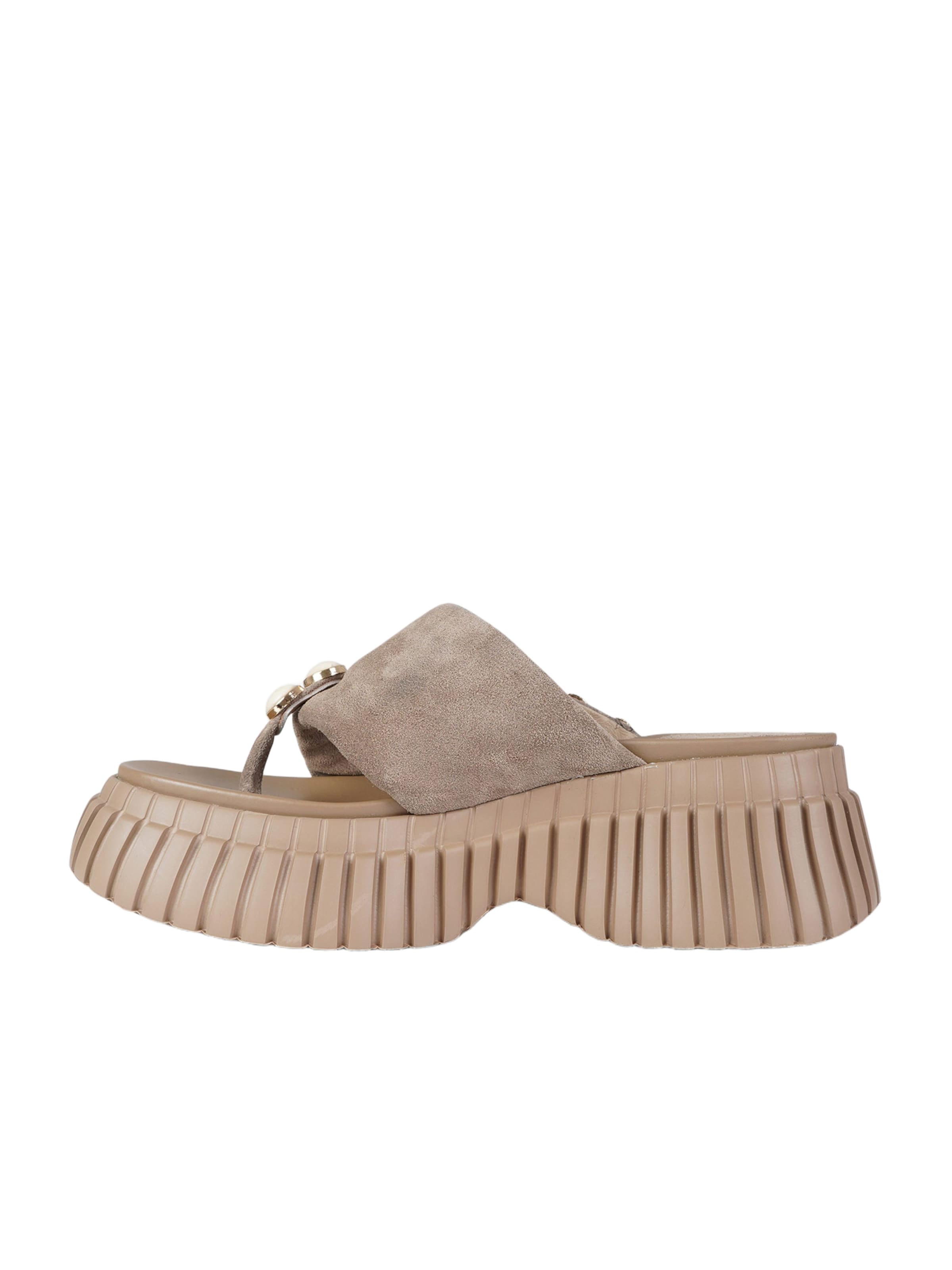 EXE Sandaal in Beige: voorkant