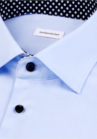 SEIDENSTICKER Slim fit Business shirt 'Schwarze Rose' in Blue