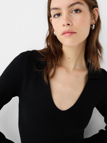 Bershka Knit dress in Black