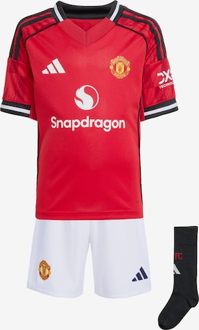 ADIDAS PERFORMANCE Treenipuku 'Manchester United 25/26 Home Mini Kit' värissä punainen: etupuoli
