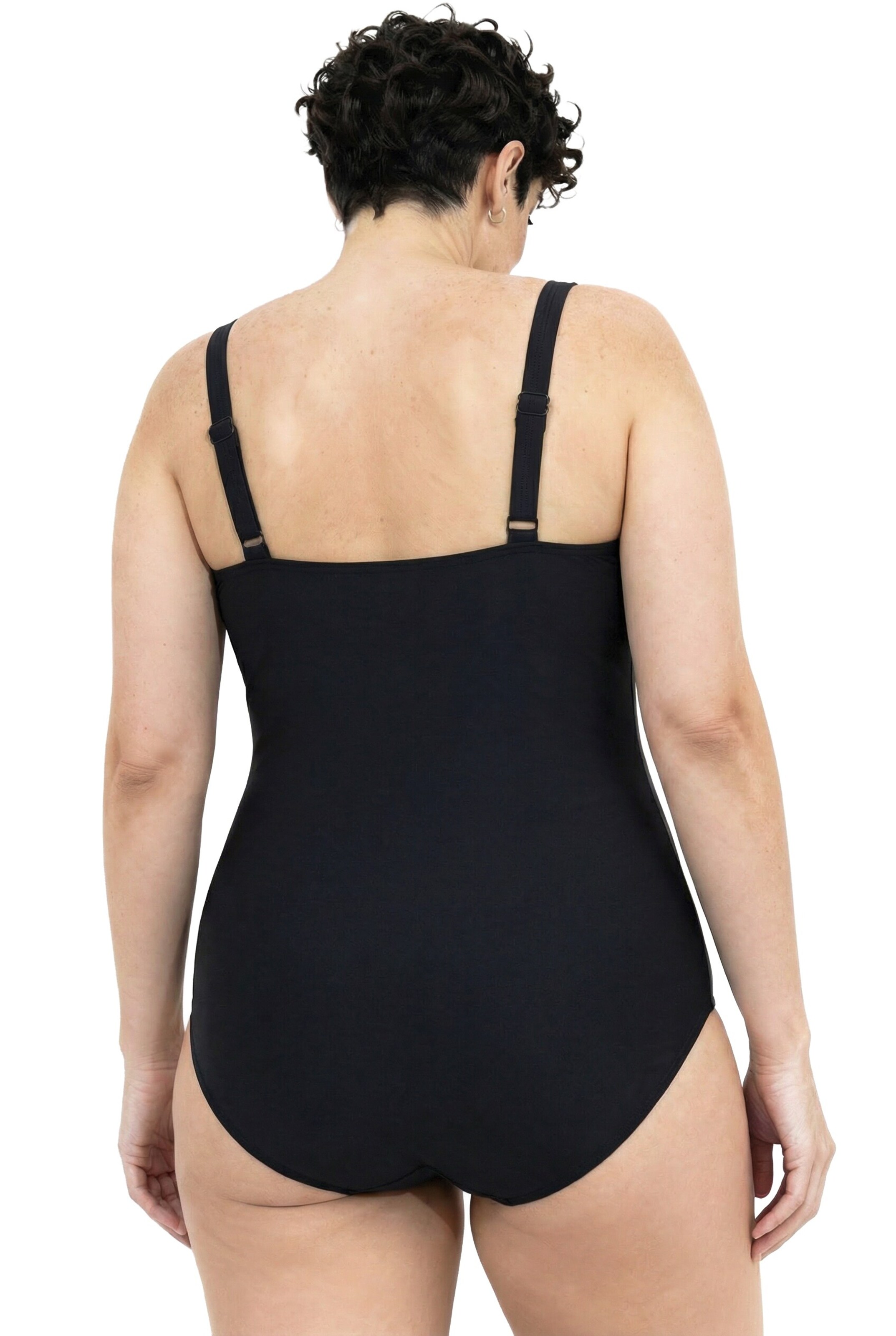 Ulla Popken Bralette Swimsuit in Black