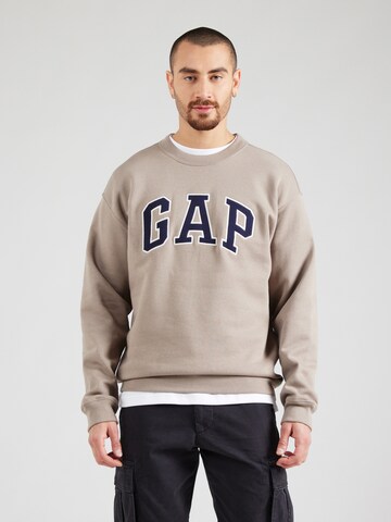 GAP Свитшот 'HERITAGE' в Коричневый: спереди