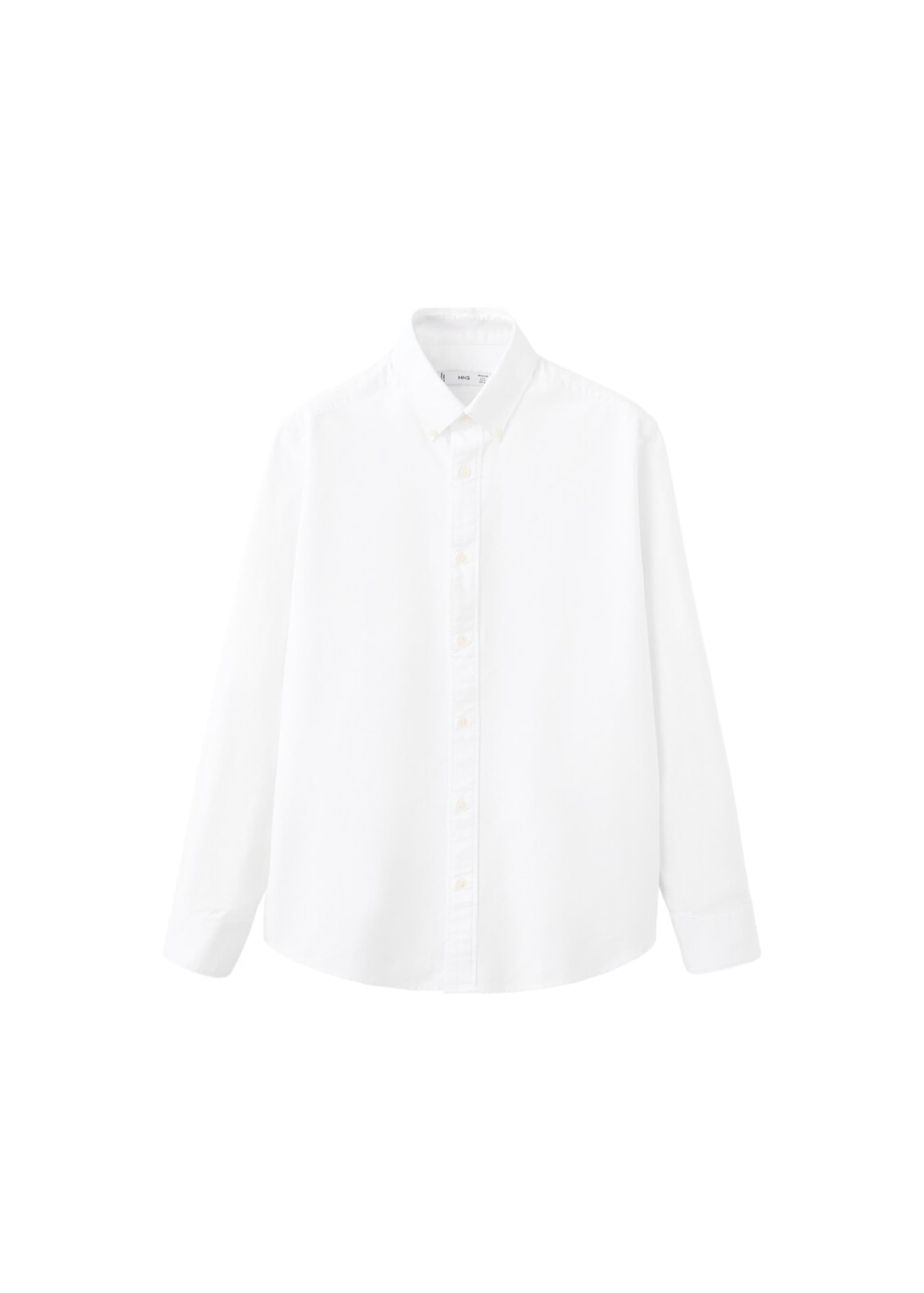 MANGO MAN Button Up Shirt in White: front