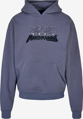 Merchcode Sweatshirt 'Peanuts - Marshmallows' in Blauw: voorkant