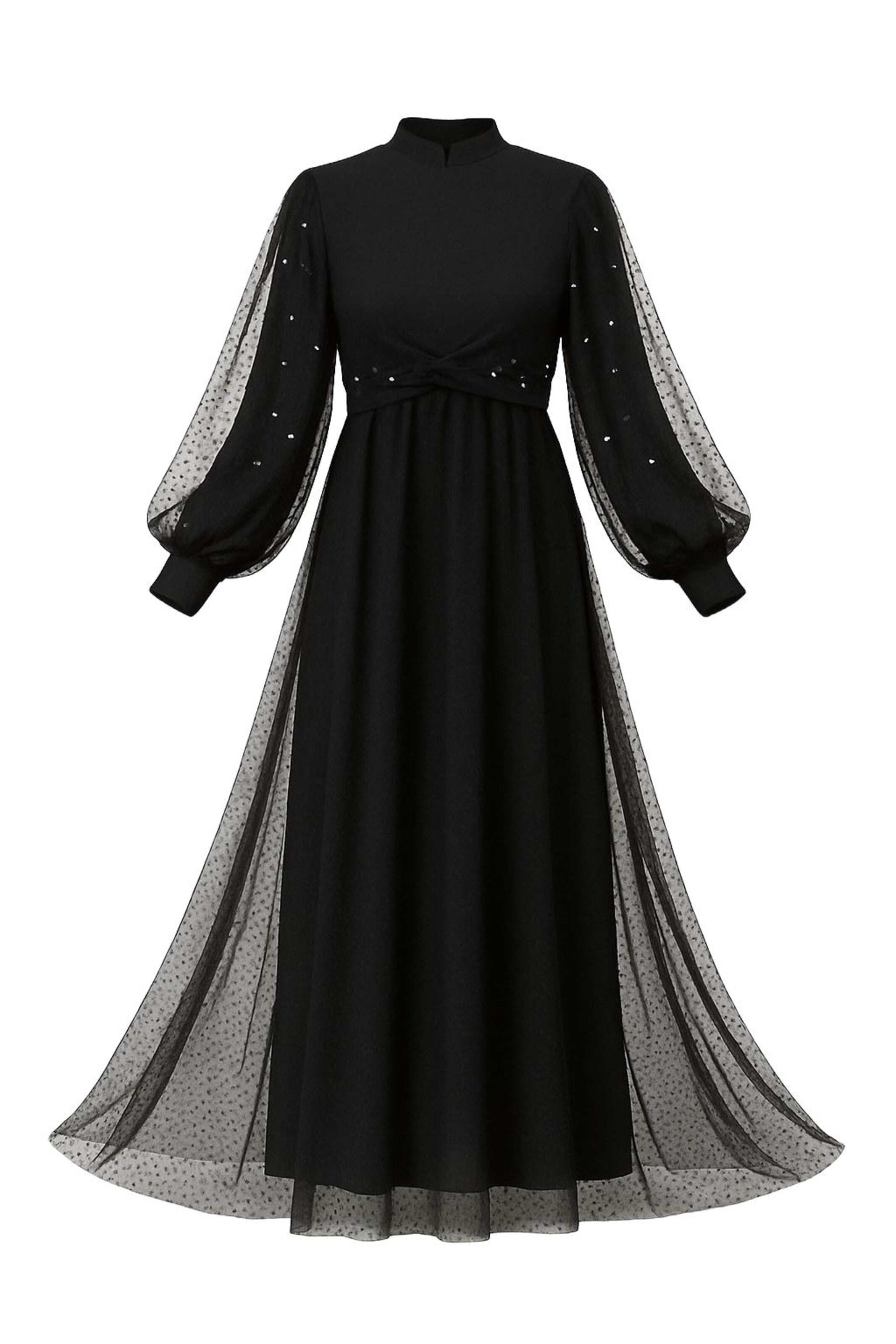 MODAMIHRAM Jurk in Zwart: voorkant