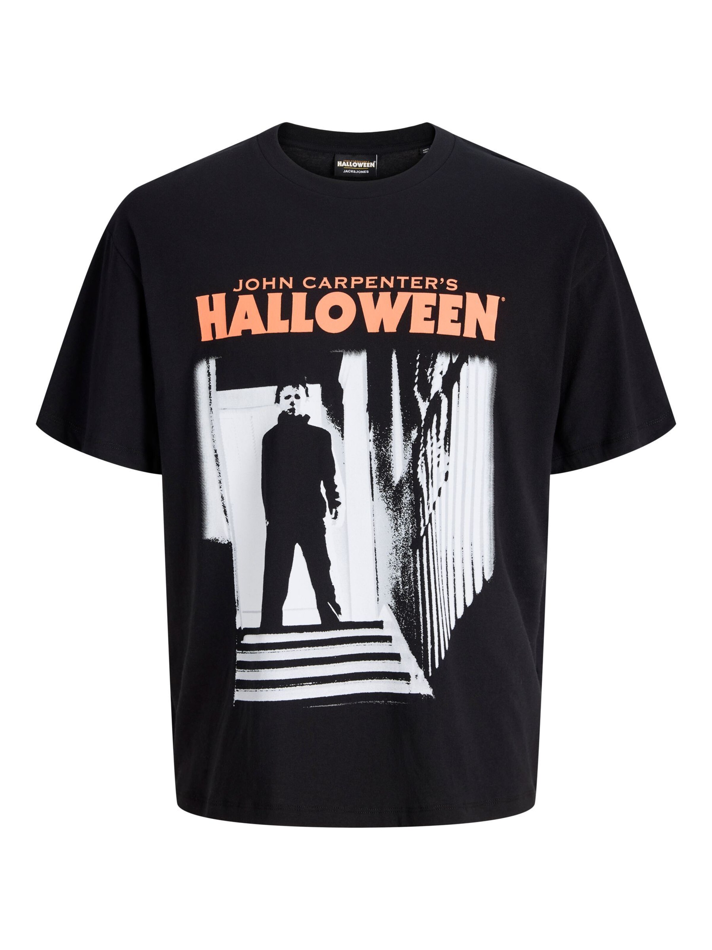 JACK & JONES Camiseta en naranja / negro / blanco, Vista del producto