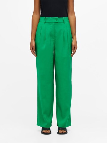 OBJECT - Pierna ancha Pantalón plisado 'Sy' en verde: frente