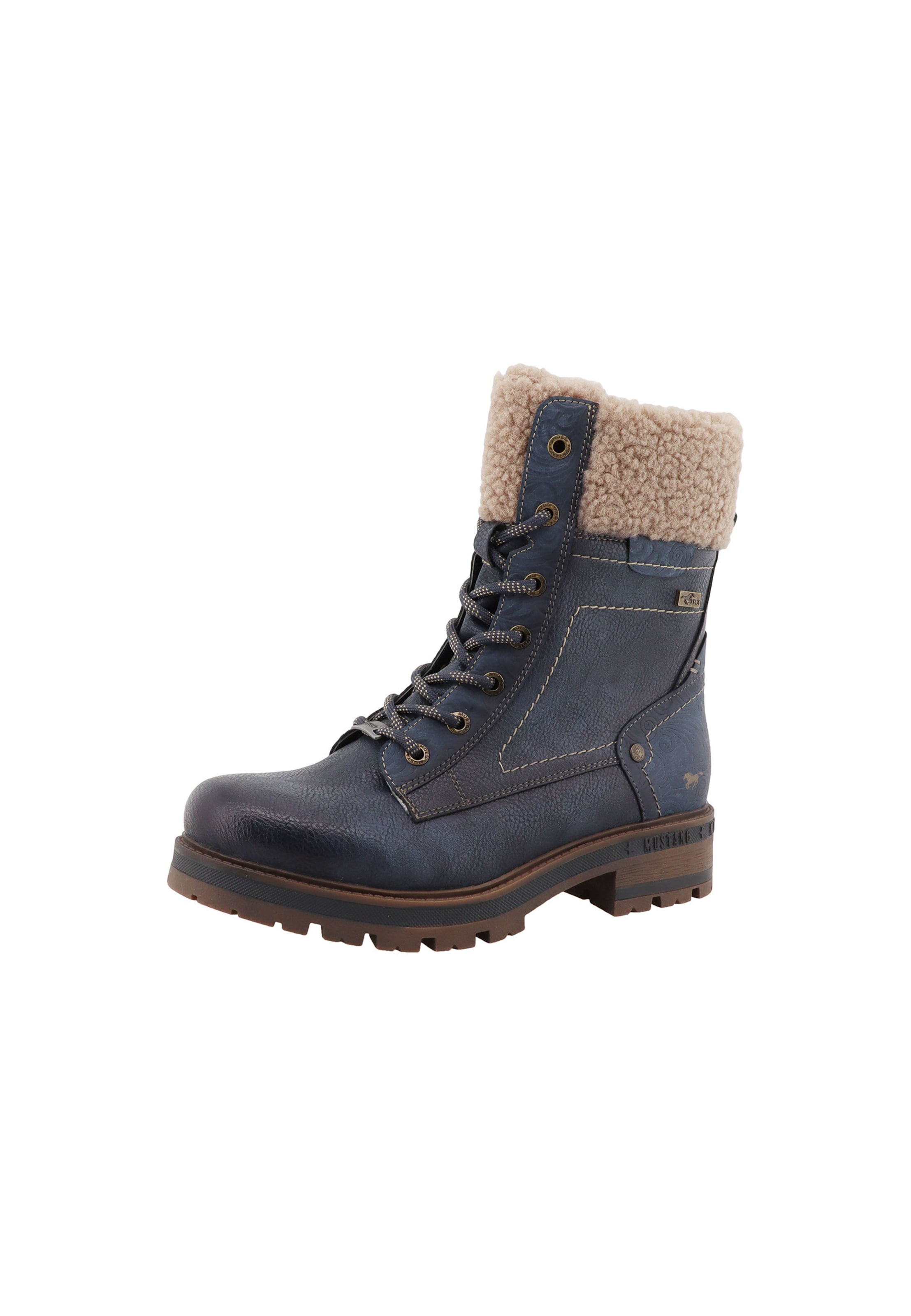 Stivaletto stringato di MUSTANG in blu: frontale