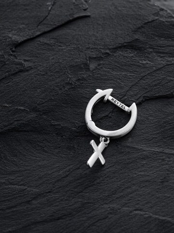 REYTEL - Pendientes 'CROS' en plata