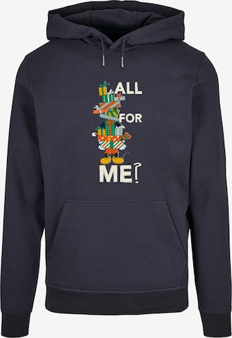 ABSOLUTE CULT Sweatshirt 'Mickey Mouse - Presents All For Me' in Blau: predná strana