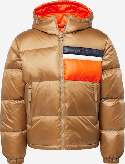 LACOSTE Winterjas in de kleur Blauw / Lichtbruin / Oranje / Wit, Productweergave