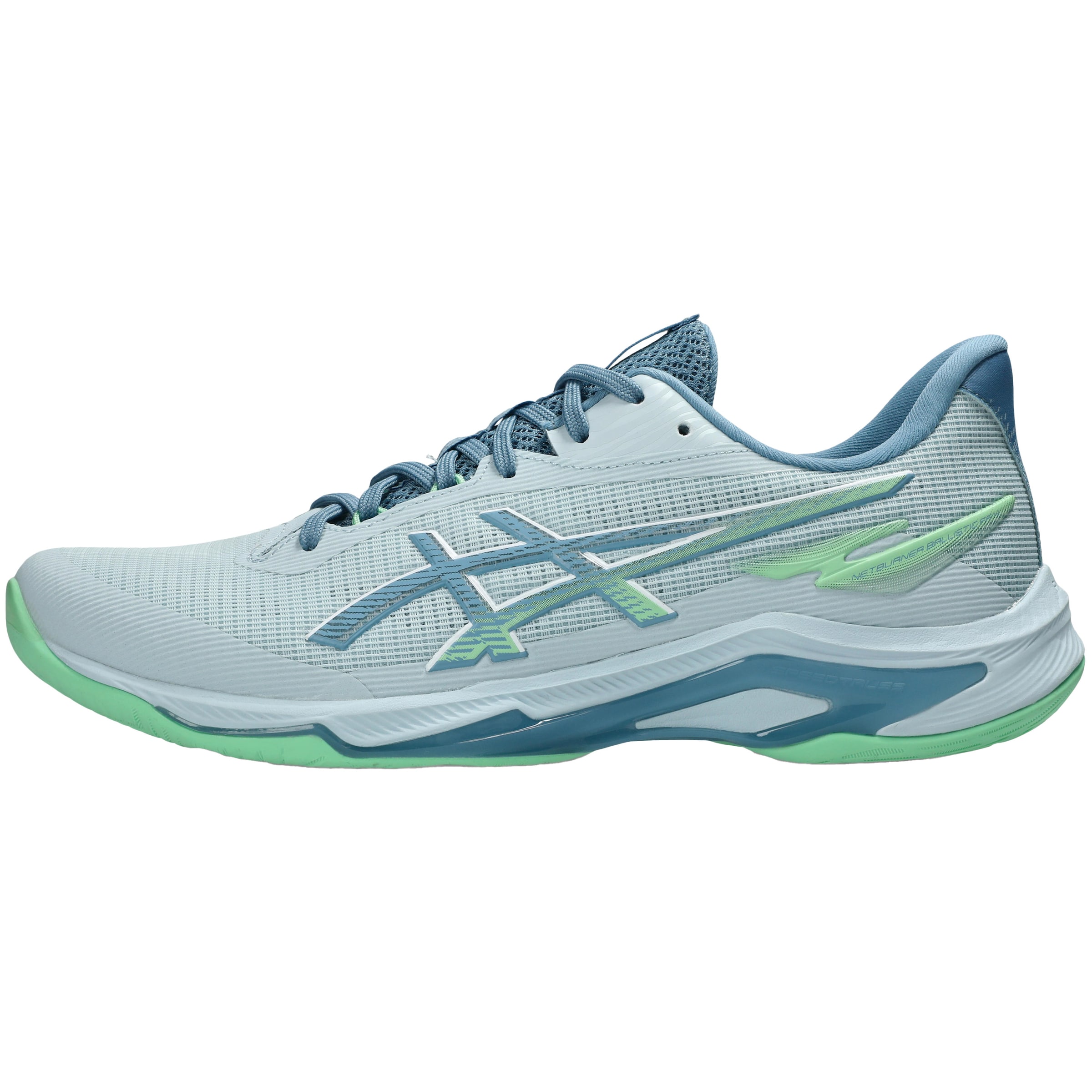 ASICS Handballschuh ' Netburner Ballistic FF4 ' in Blau: Vorderseite