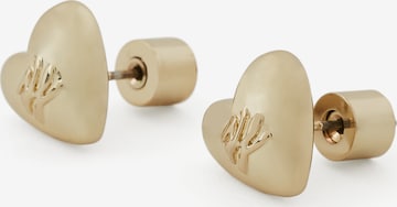 Karl Lagerfeld Earrings 'Heart Studs' in Gold