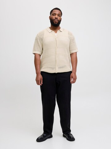 Jack & Jones Plus Knit cardigan in White
